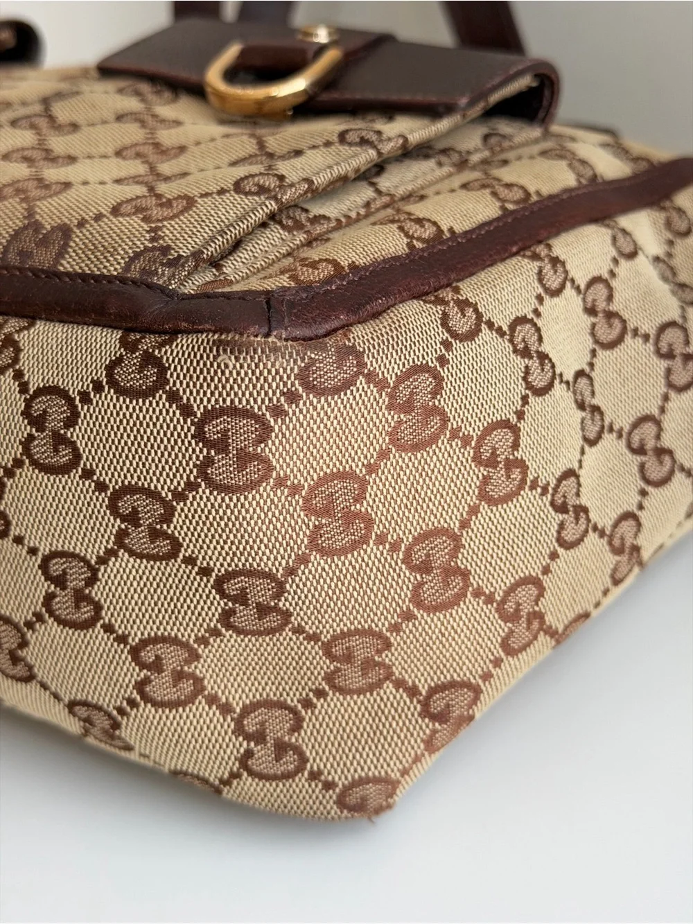 Authentic GUCCI GG Canvas Abbey Pocket Tote bag